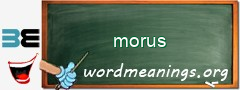 WordMeaning blackboard for morus